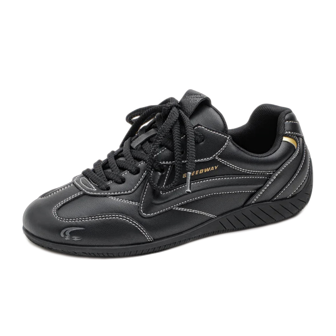 Urbann-Vibe Speedway low-top sneaker soft suede upper curved leather accents casual everyday comfort