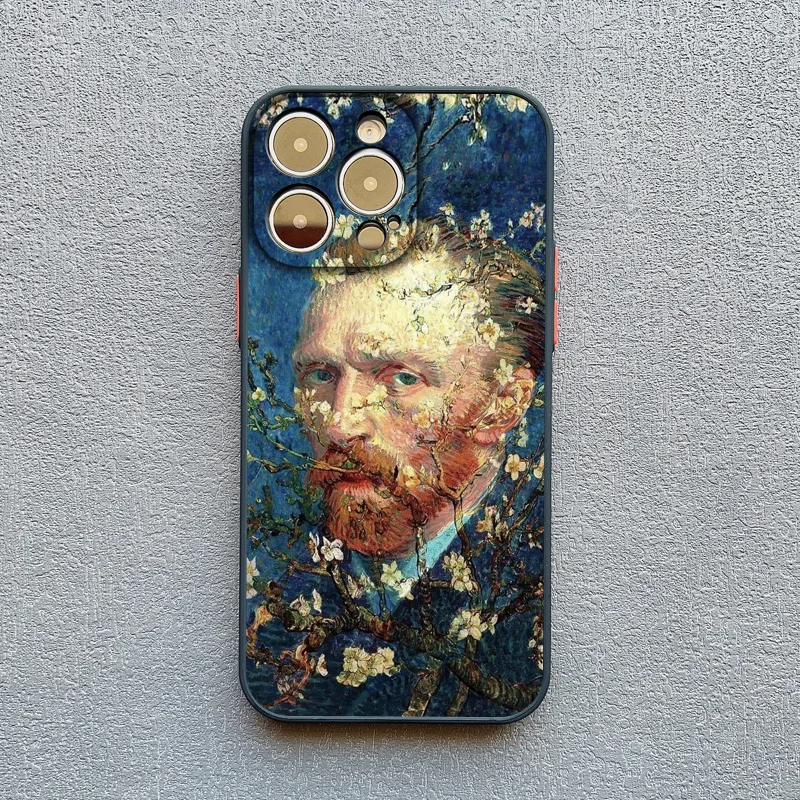 Starry Night Van Gogh print iPhone case shockproof art lover protective cover blue swirl design