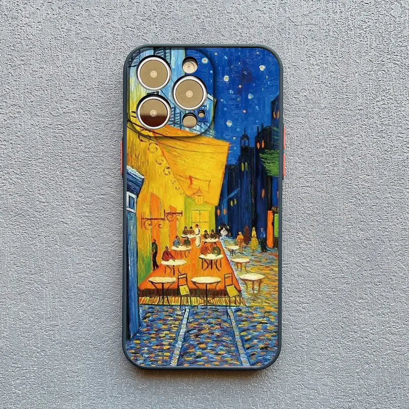 Starry Night Van Gogh print iPhone case blue swirling art shockproof durable cover for creatives