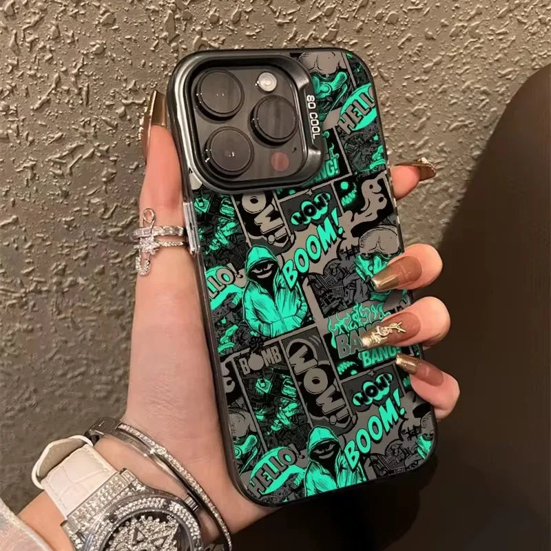 Comix iPhone case bold neon pop art shockproof MagSafe cover with vibrant comic design