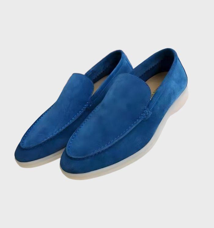 Milo men's suede loafers slip-on moc-toe silhouette premium comfort formal casual style