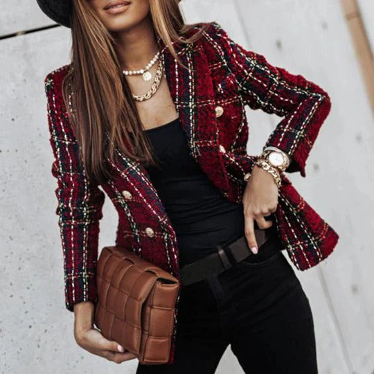 Women's structured tailored blazer versatile work-to-weekend layerable polished silhouette fit