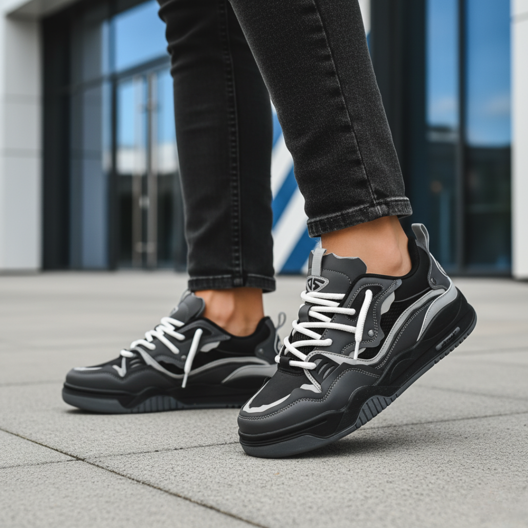 Men's orthopedic sneakers technical fabric lightweight breathable cushioned insole all-day comfort stability