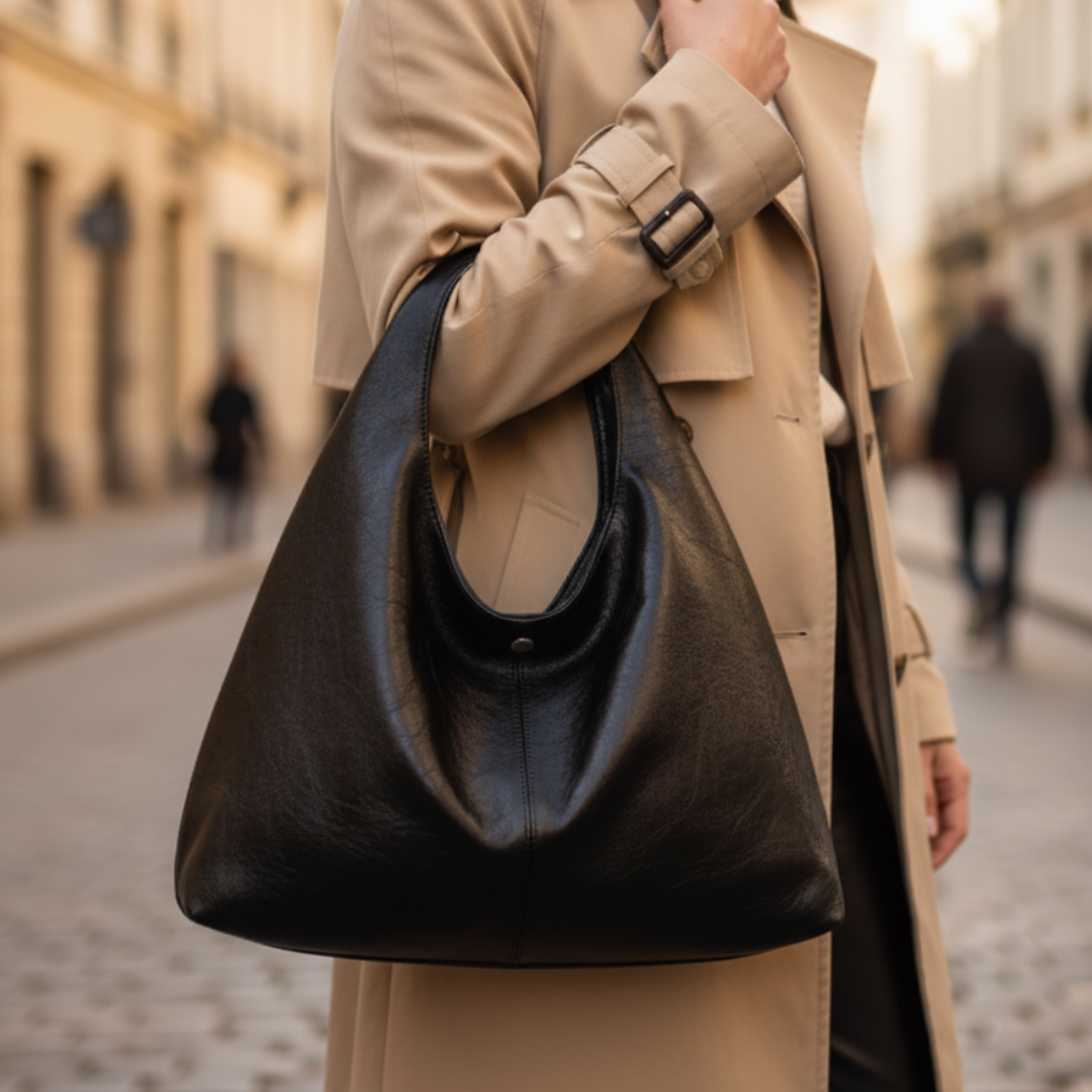 Women's large hobo shoulder bag synthetic leather spacious everyday carry soft flexible silhouette