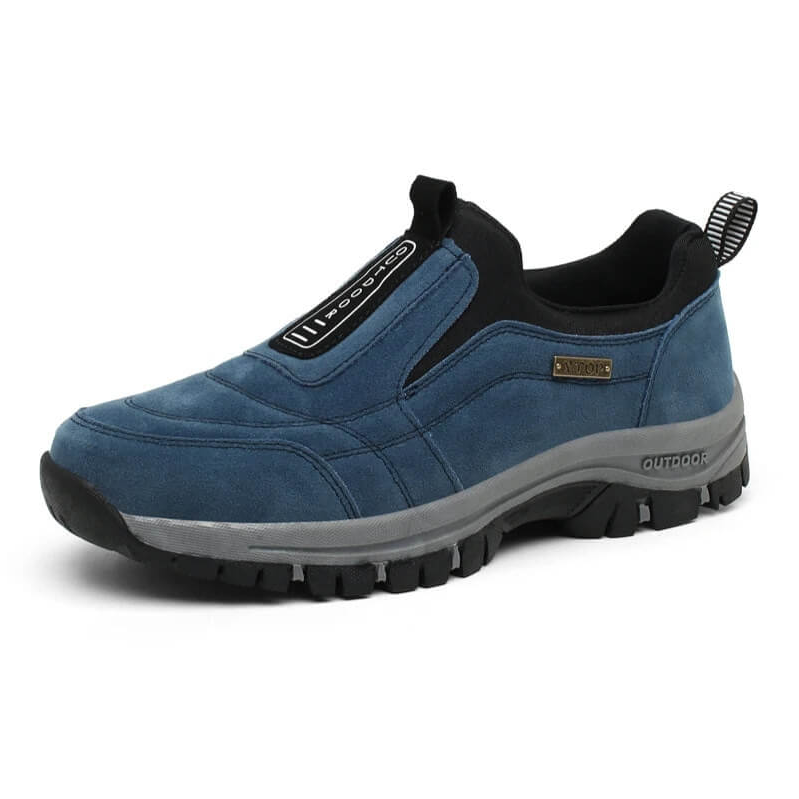 Men's slip-on hiking shoes rugged sole ankle support trail-ready all-season comfort outdoor footwear