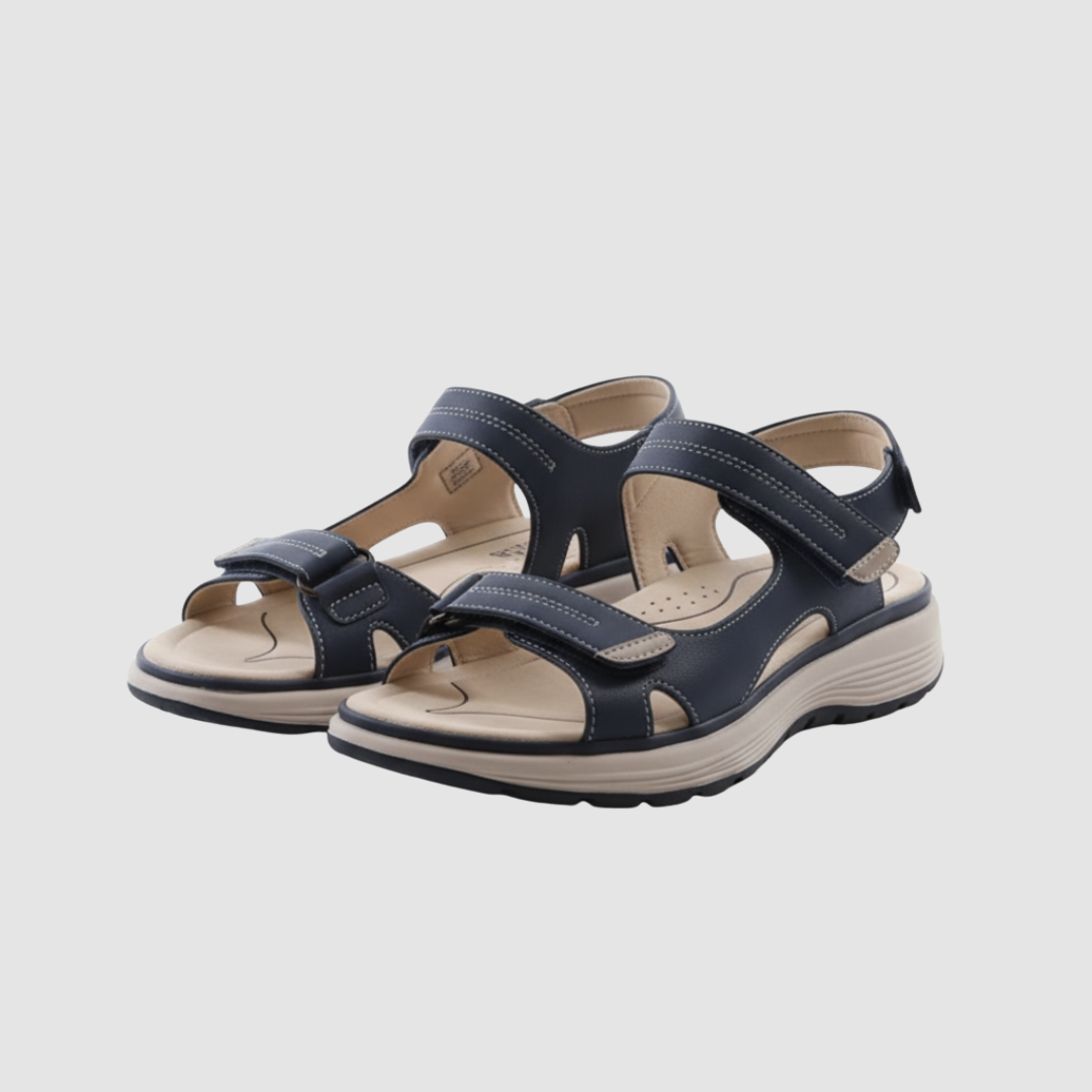 Women's lightweight velcro slippers adjustable ergonomic sole casual daily comfort fit