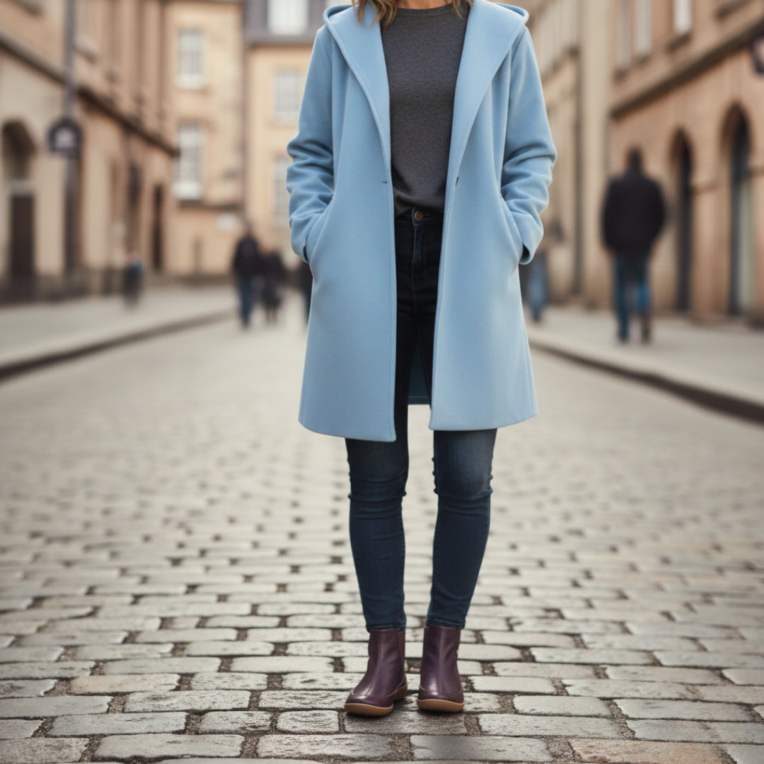 Women's hooded jacket relaxed fit durable fabric everyday wear available in black blue brown gray red white