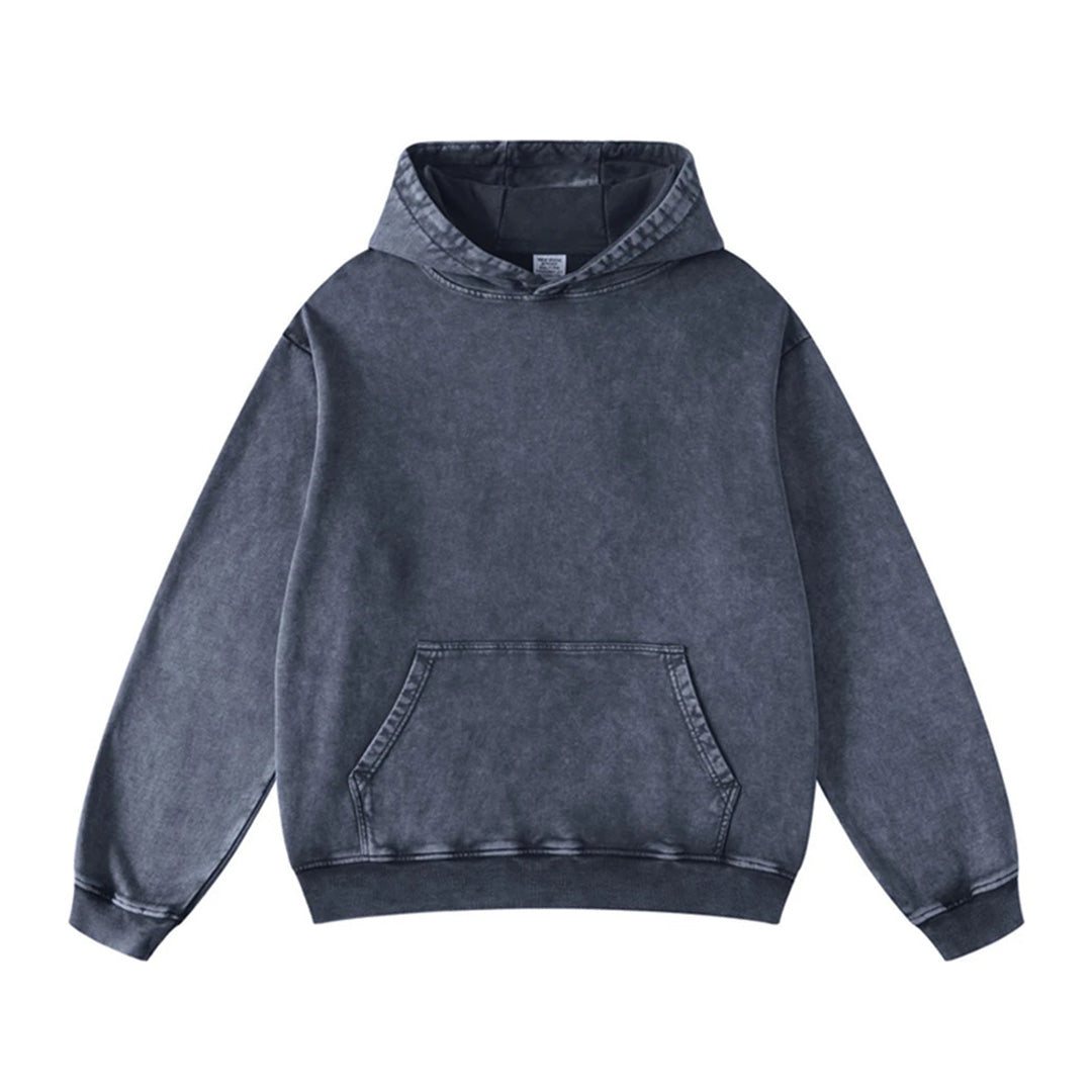Terra washed cotton pullover hoodie relaxed fit with kangaroo pocket in earthy tones