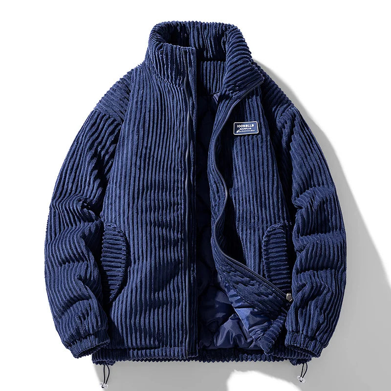 Men's relaxed fit bomber jacket stand collar casual everyday style comfortable streetwear