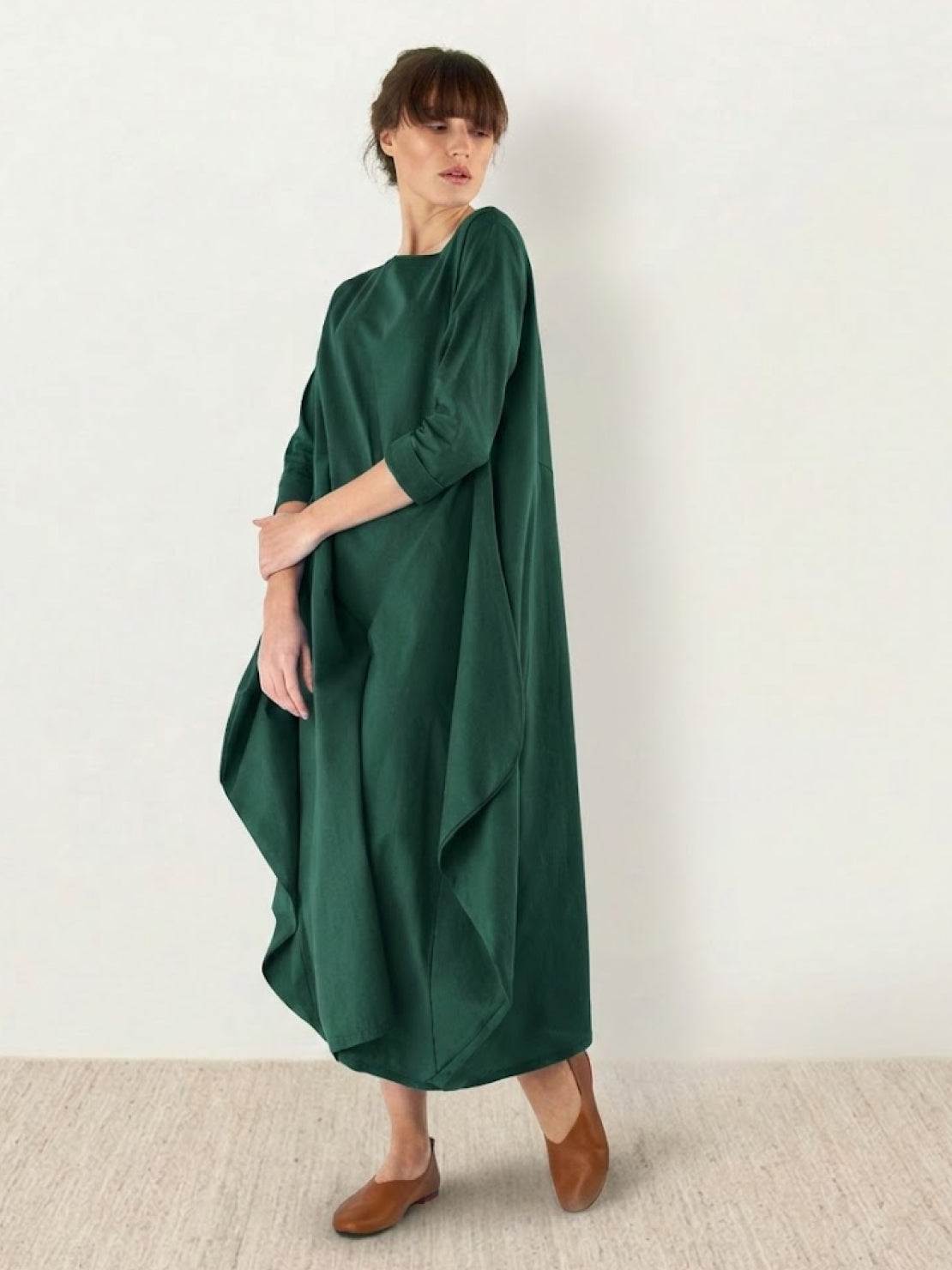Serena | Women's Oversized Boho Maxi Dress with 3/4 Sleeves