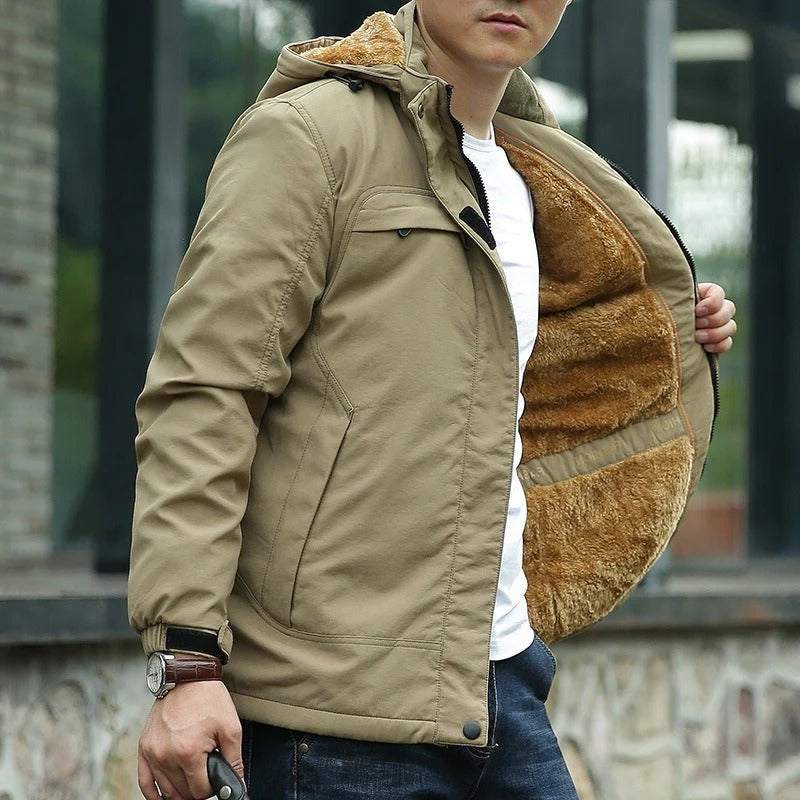 Boreal thermal-insulated winter jacket, rugged slim fit, windproof exterior for cold weather outdoor use