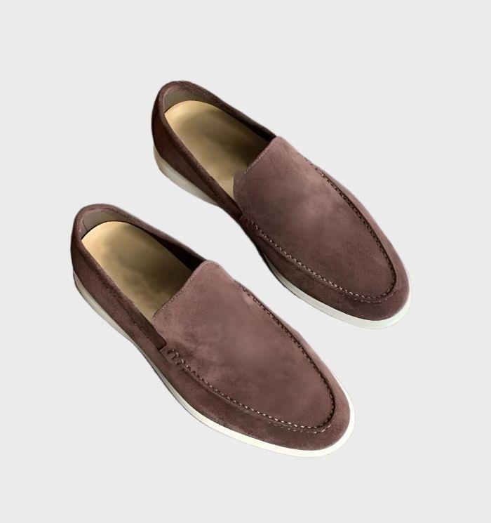 Milo men's suede loafers slip-on moc-toe silhouette premium comfort formal casual style