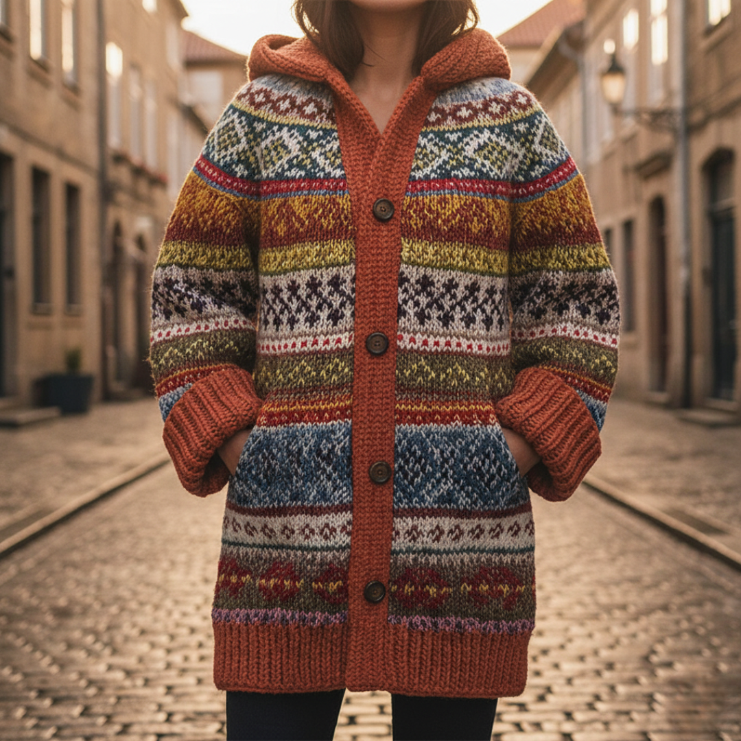 Women's short blended fabric jacket with notched collar and elegant double-breasted buttons for everyday wear