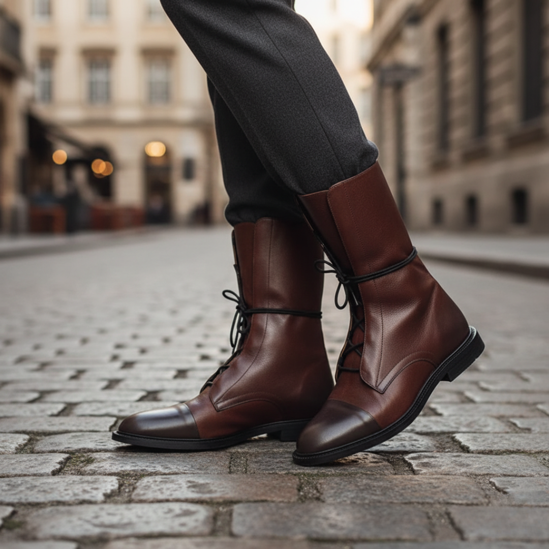 Women's lace-up ankle boots soft upper mid-cut shaft versatile neutral tones perfect for jeans
