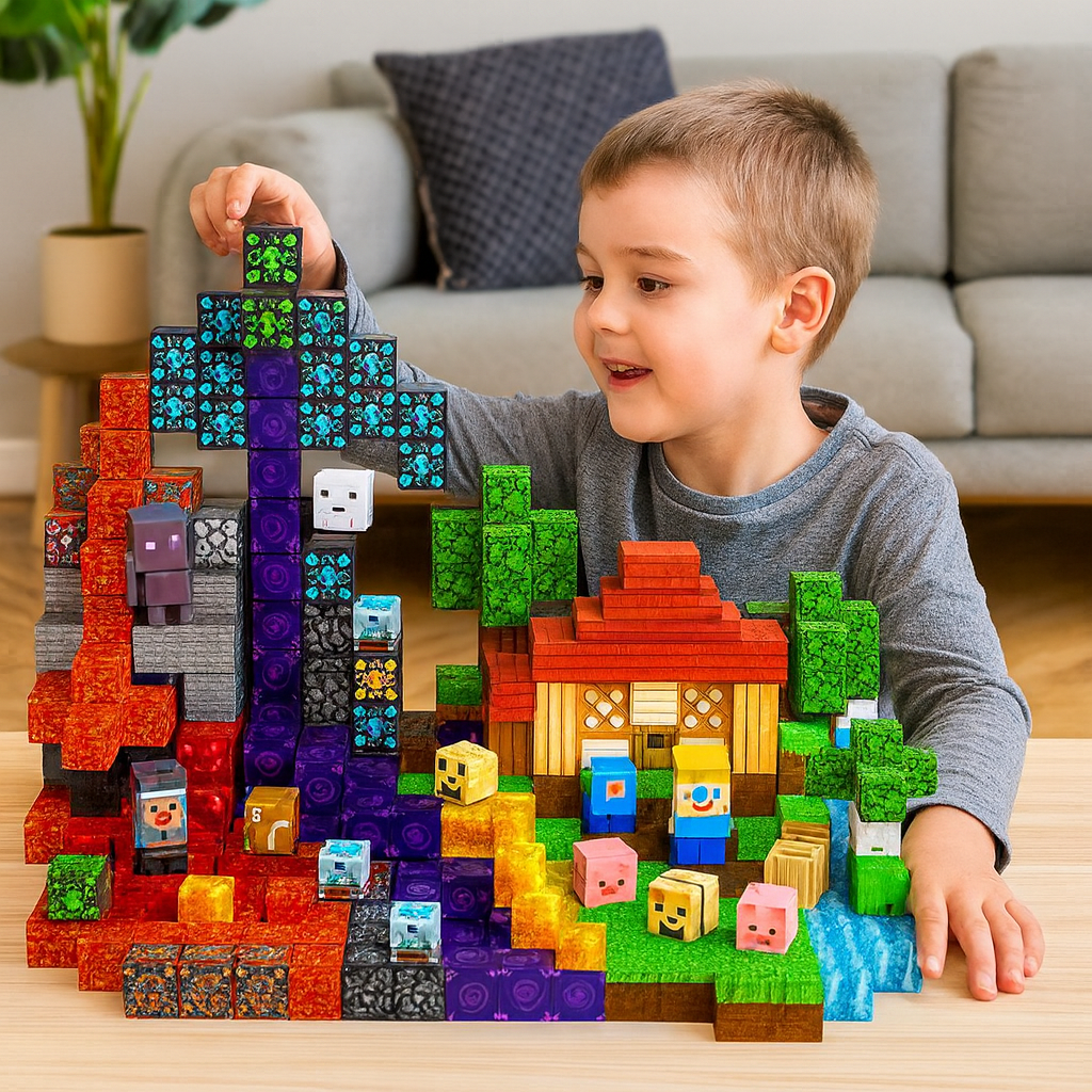 Magnetic building block set for children - Urbann-Vibe