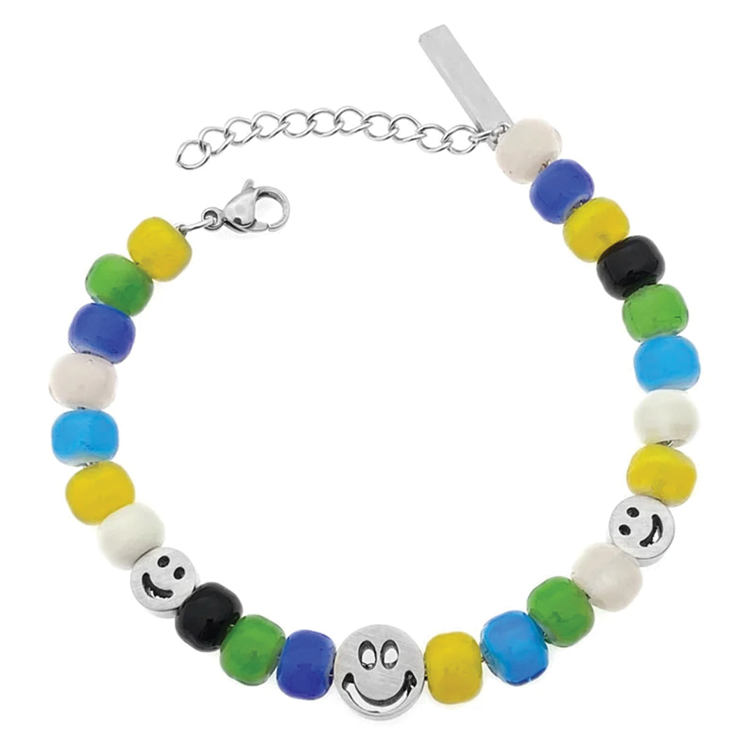 Casper Script adjustable bracelet silver-tone letters waterproof 12mm wide playful statement jewelry