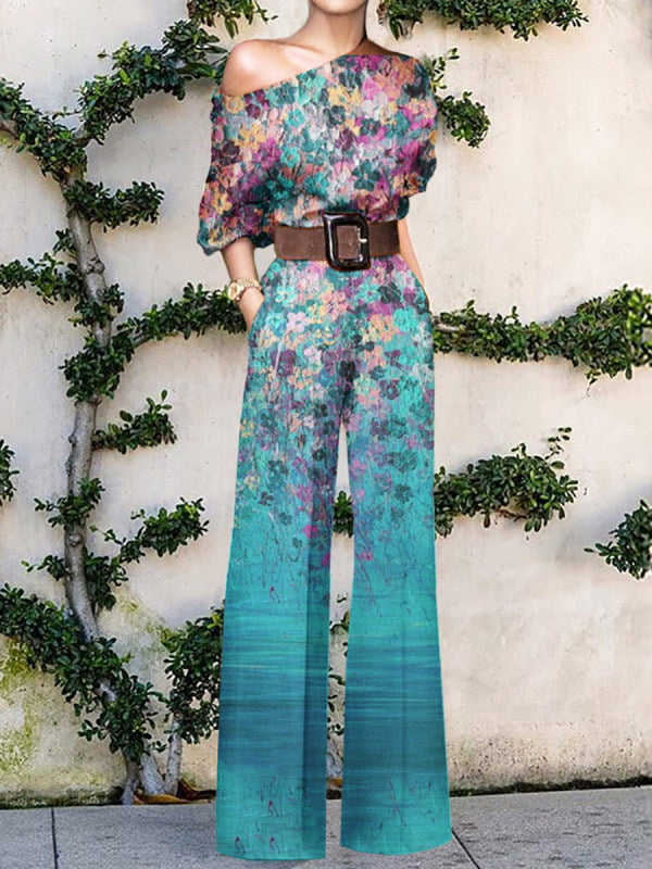 Women's elegant fluid-cut jumpsuit lightweight modern fit spring comfort all-day wear