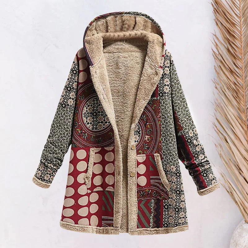 Vintage hooded jacket in casual relaxed fit with timeless silhouette and sustainable easy-care fabric