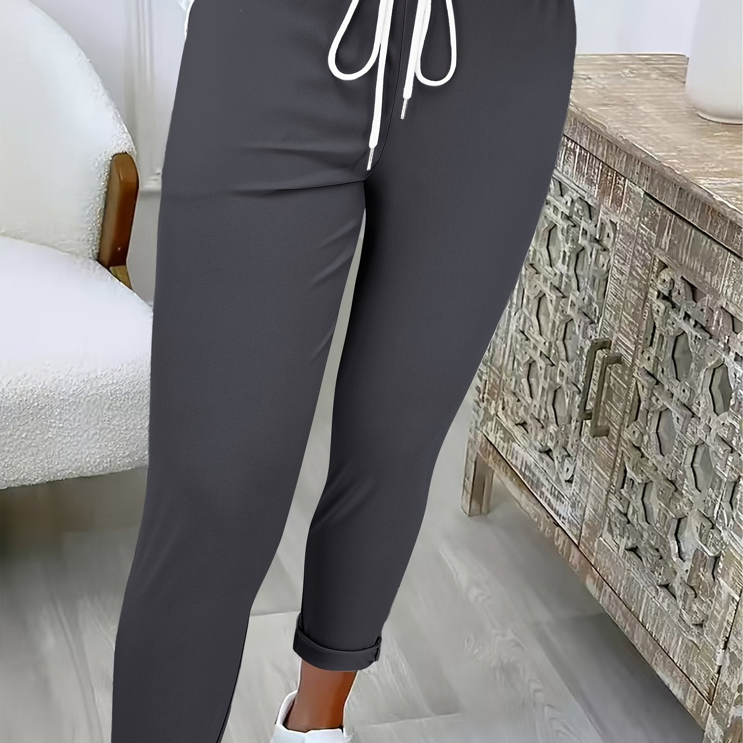 Women's relaxed fit joggers with adjustable drawstring waistband for all-day comfort and versatile wear