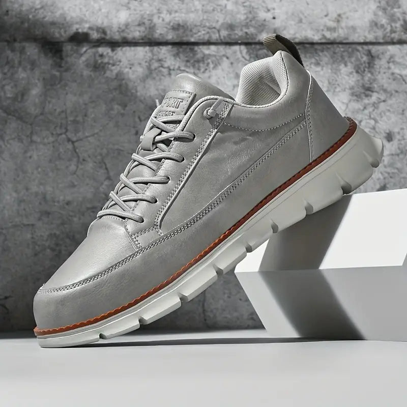 Axel vegan leather sneakers white orthopedic cushioned insole flexible sole everyday comfort