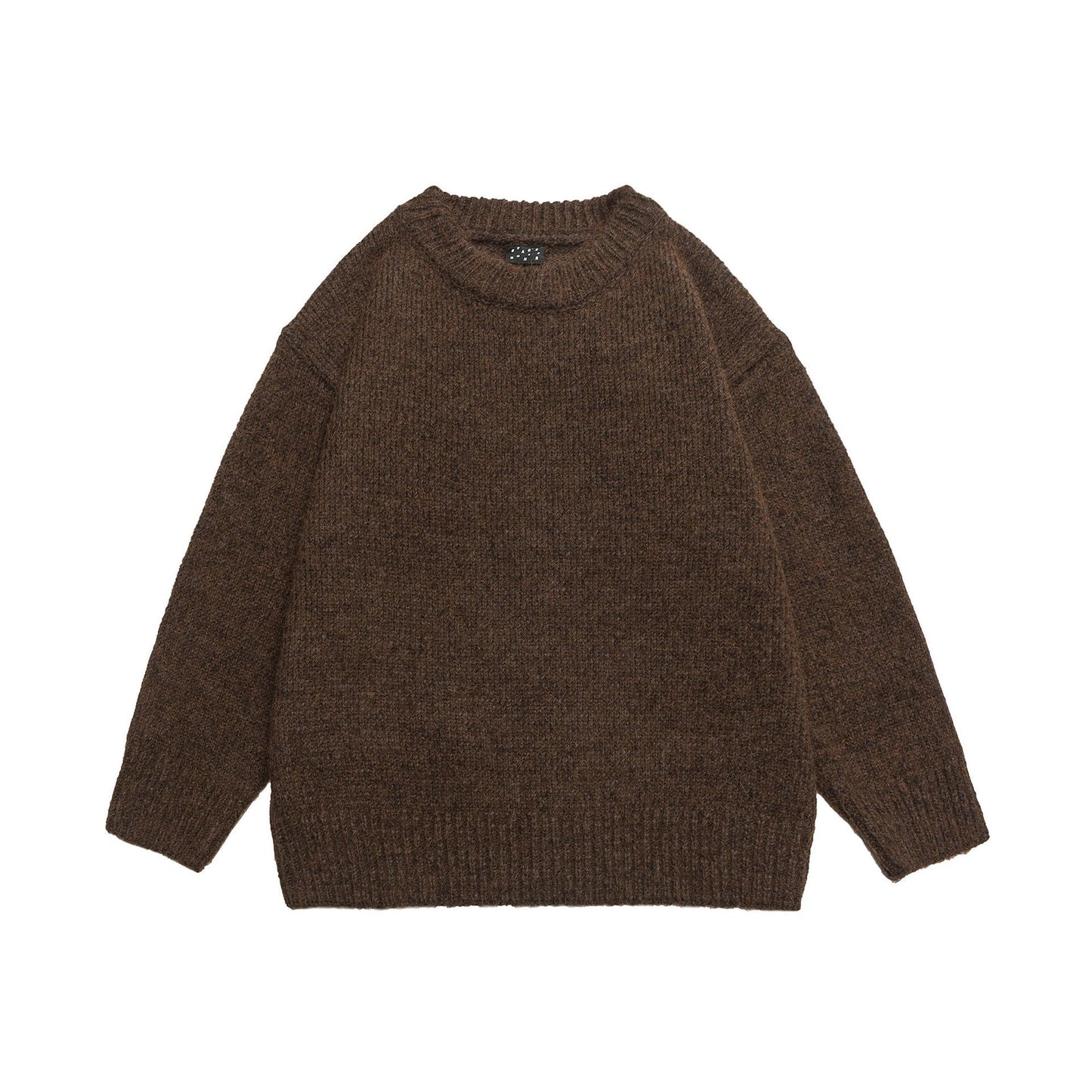 Men's classic straight-fit wool sweater in neutral tone, soft warm fabric for everyday versatile style