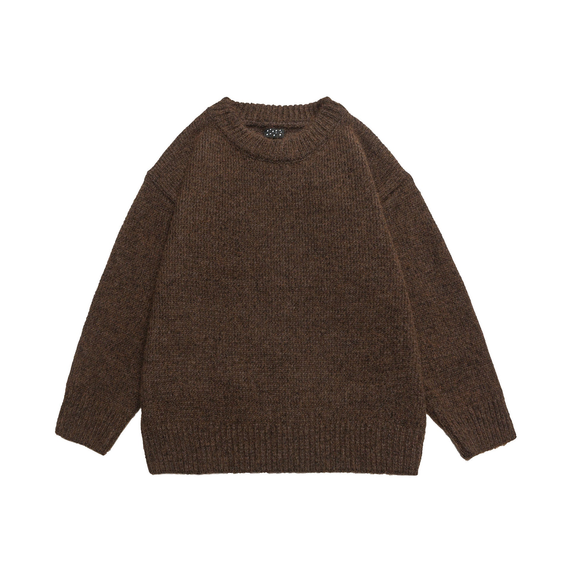 Men's classic straight-fit wool sweater in neutral tone, soft warm fabric for everyday versatile style