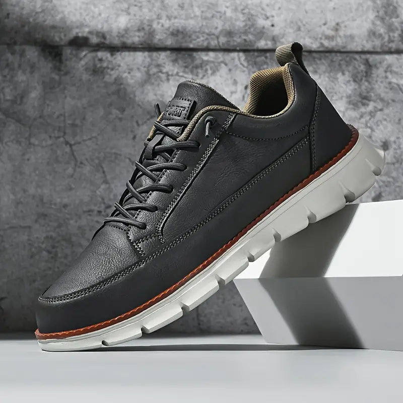 Axel vegan leather sneakers white cushioned orthopedic insole flexible sole everyday comfort
