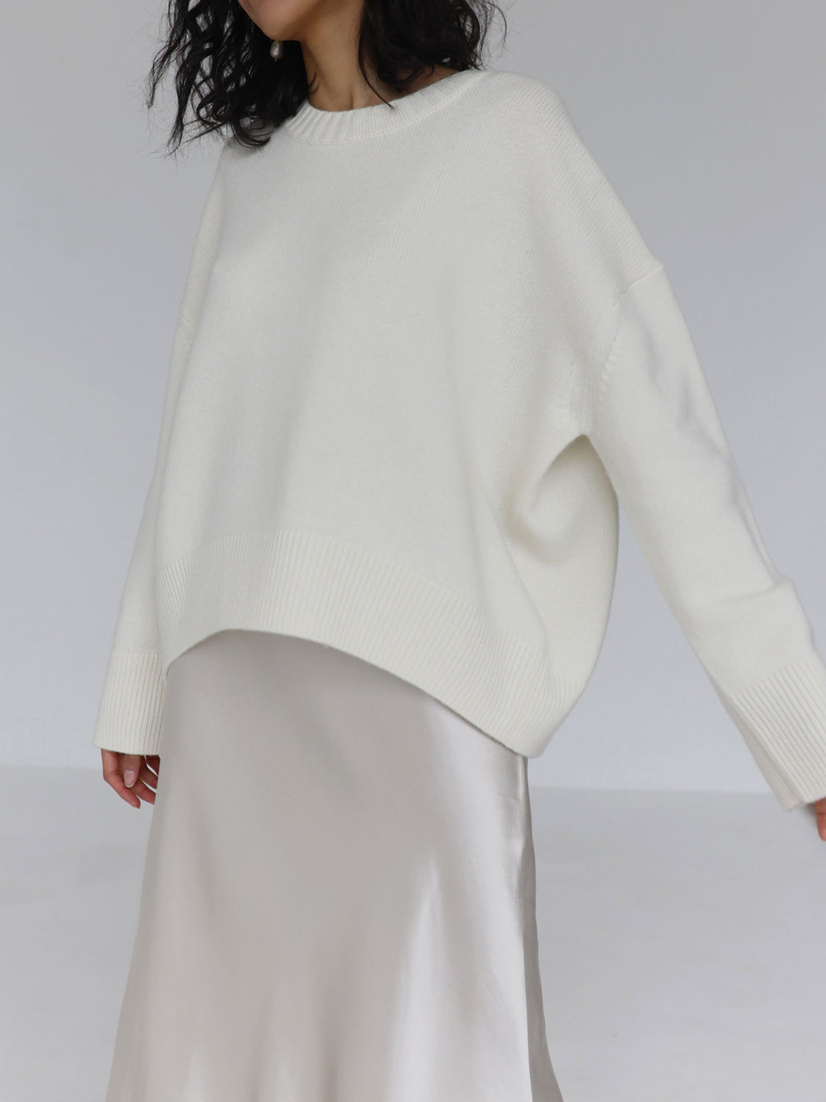 Candyfloss pink oversized pullover sweater women soft viscose blend plain knit relaxed silhouette