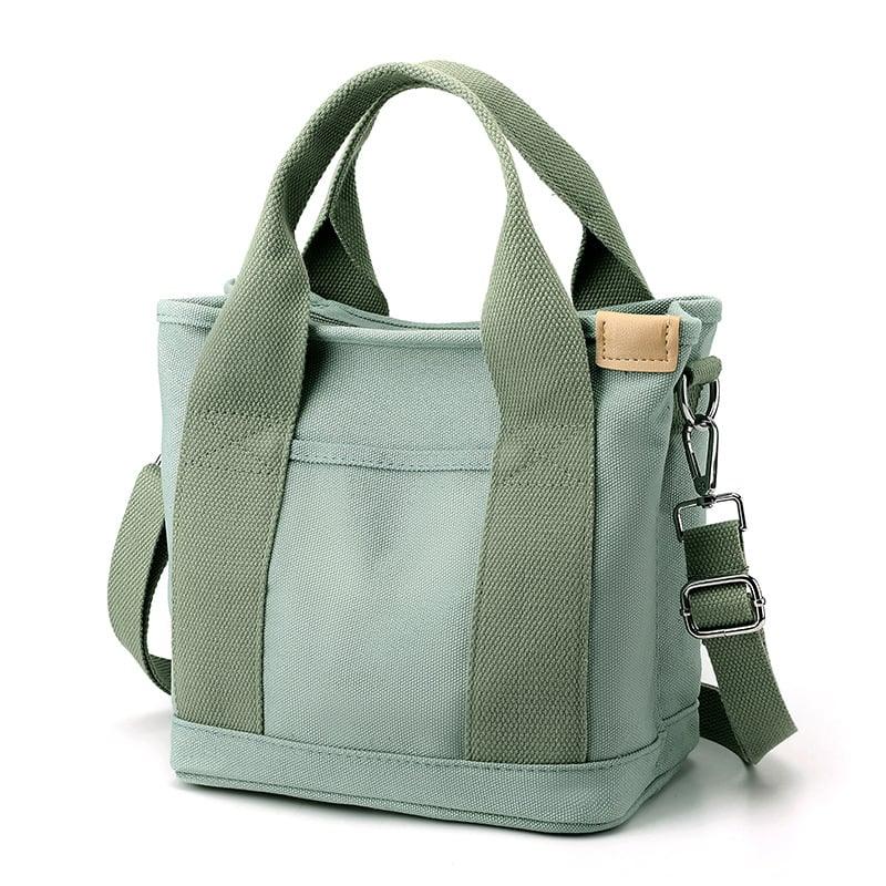 Brinna women's canvas crossbody bag in neutral tone, lightweight elegant everyday shoulder bag with zipper