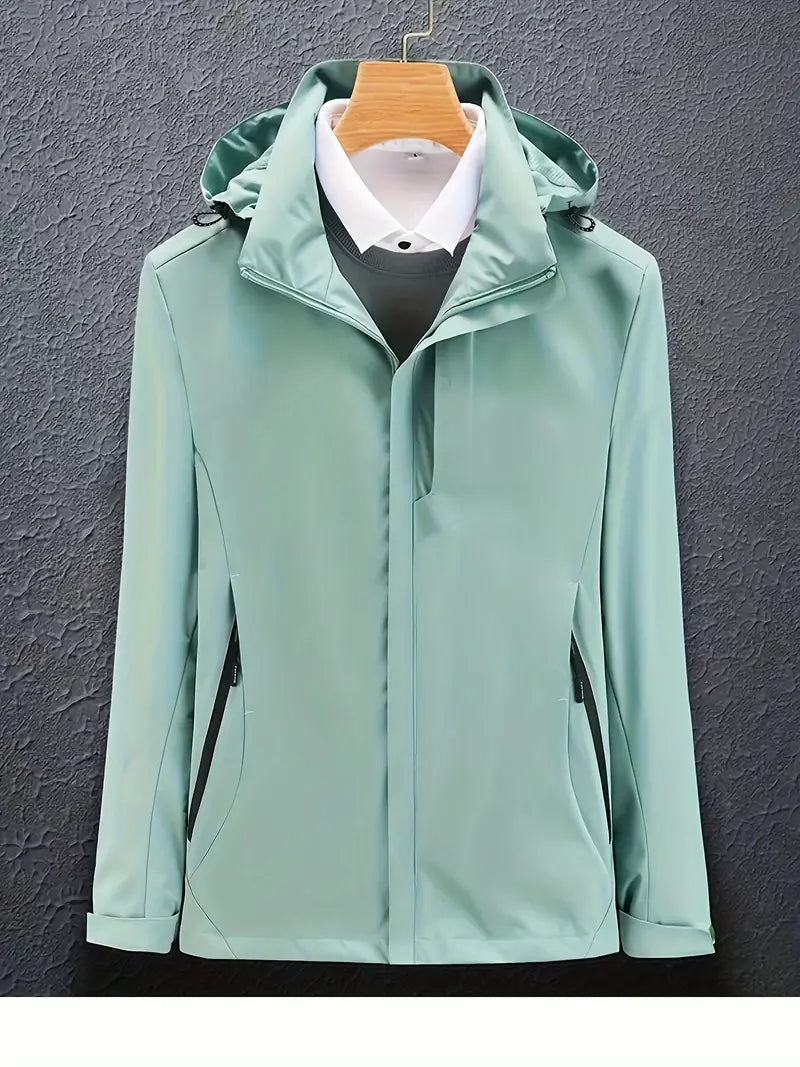 Women's zip-up hooded winter jacket cozy warm practical style cold weather outerwear