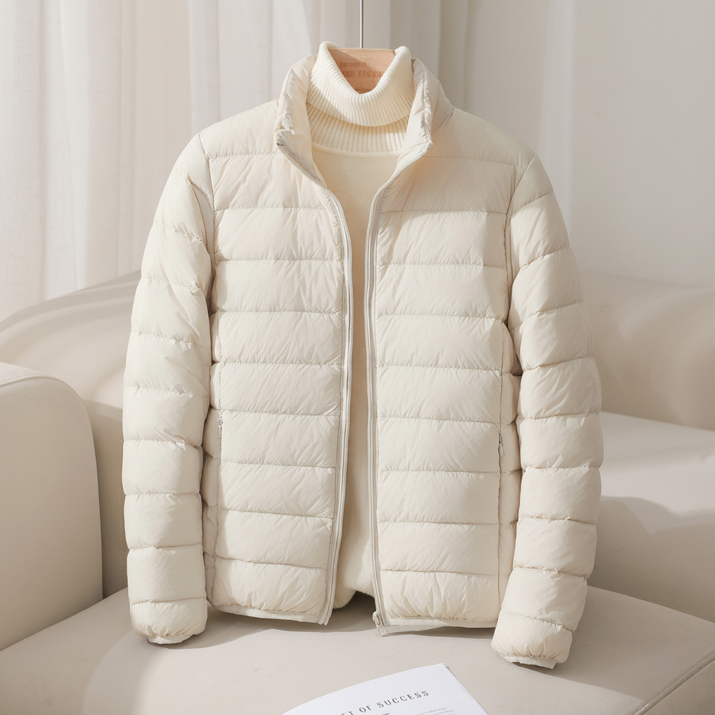Women's quilted hooded jacket hip-length regular fit with diamond-stitch texture for everyday layering