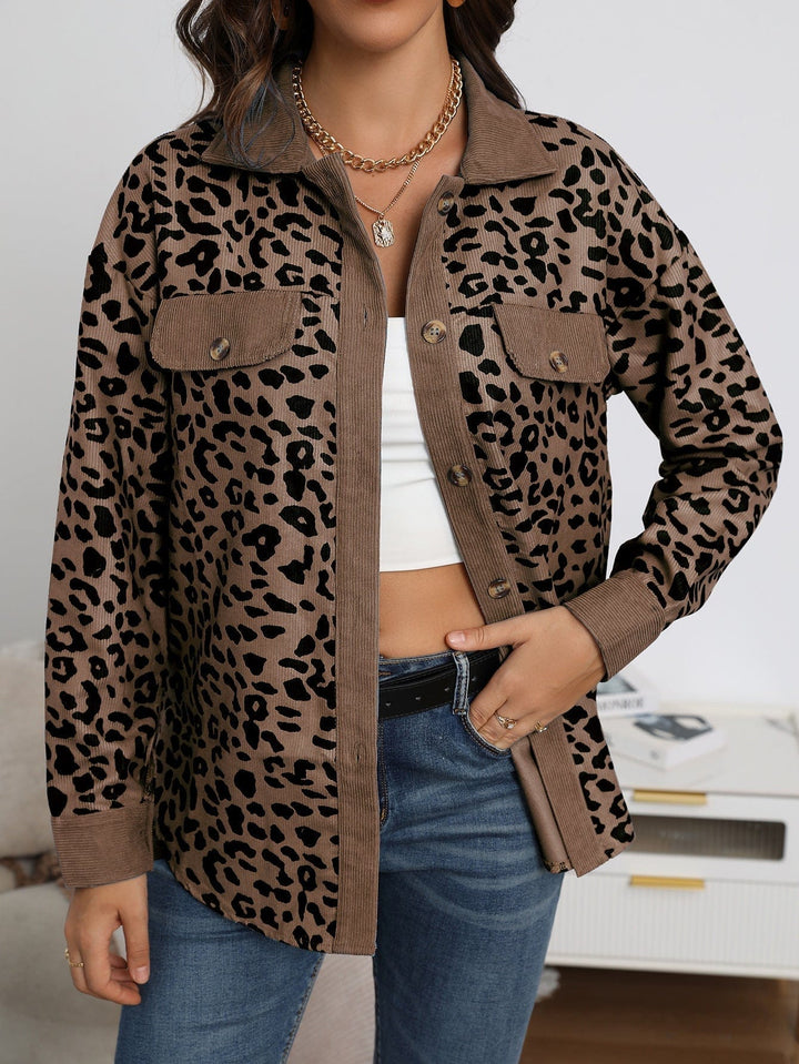 Women's Krystal leopard print jacket modern cut comfort fit bold animal pattern statement outerwear