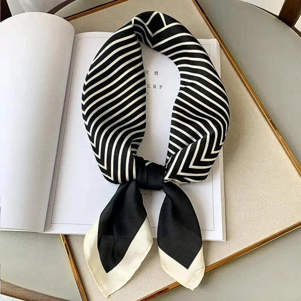 Celeste luxurious silk scarf versatile women's accessory with lustrous natural finish for neck hair bag