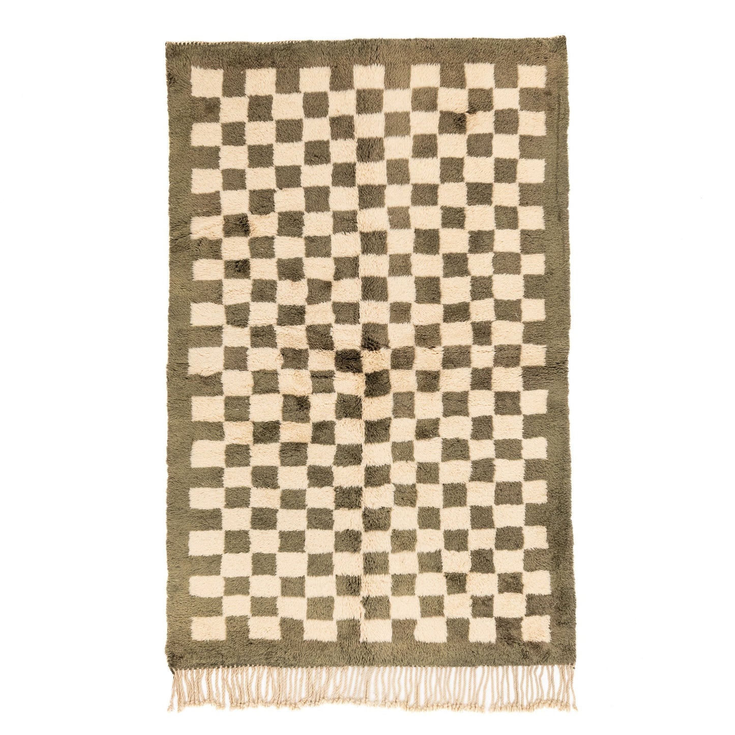 Checkered Garden - Luxury Shag Moroccan Rug - Urbann-Vibe