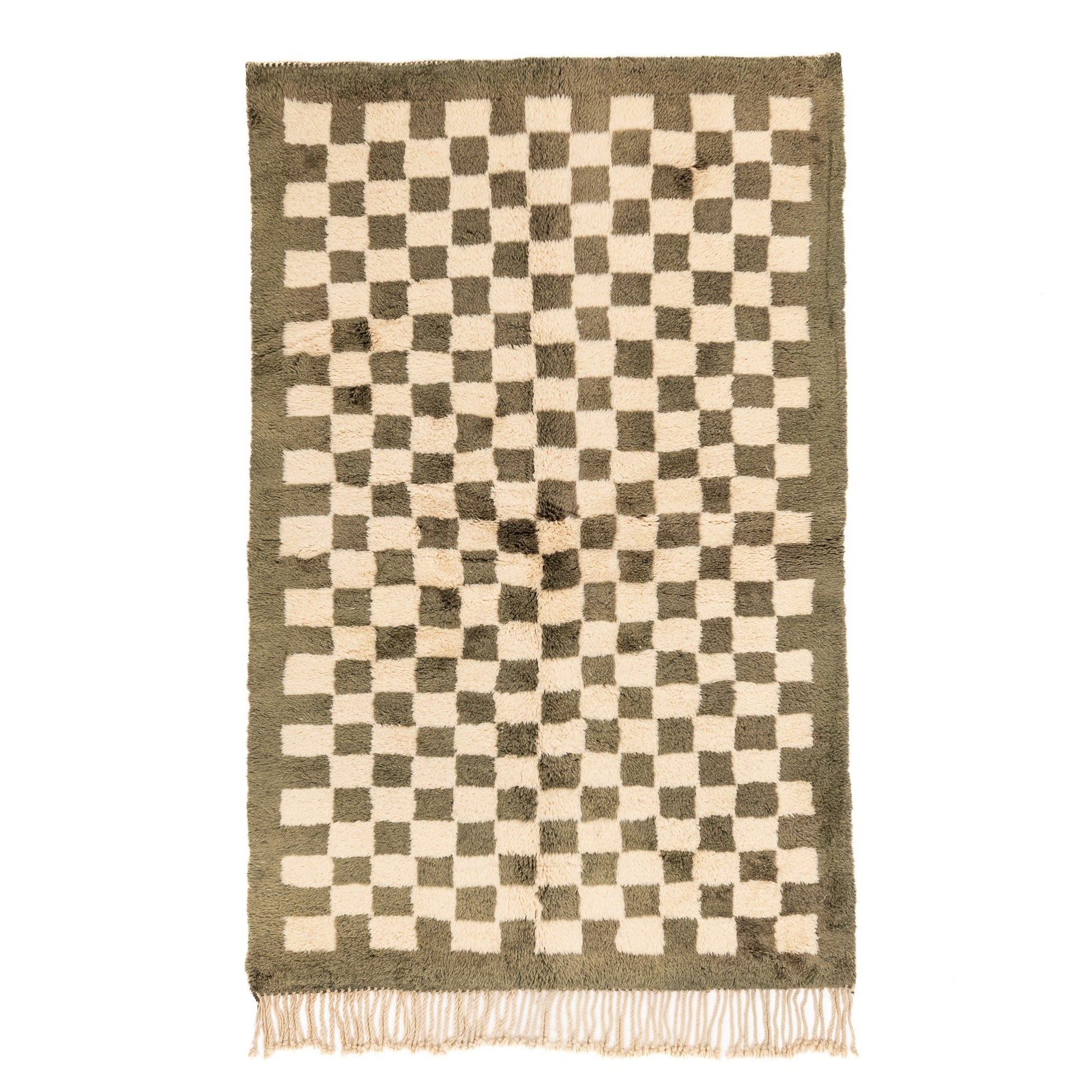 Checkered Garden - Luxury Shag Moroccan Rug - Urbann-Vibe