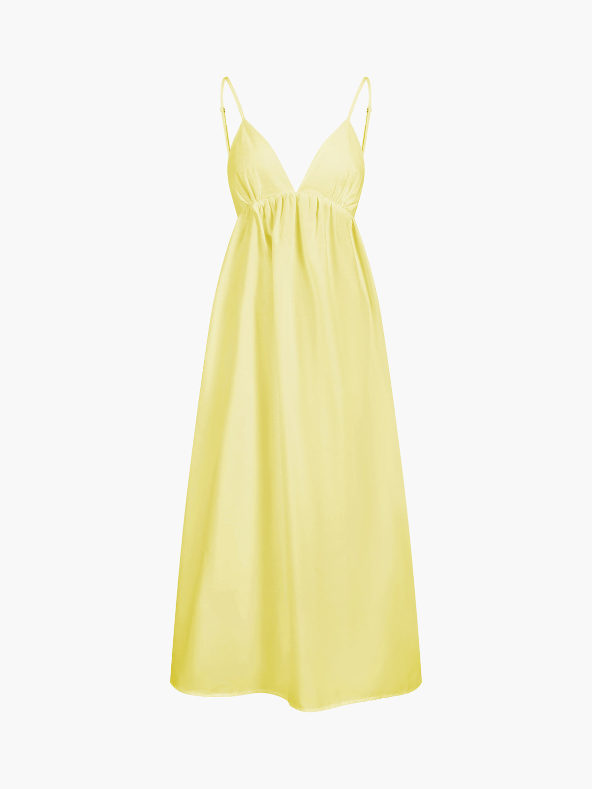 White cotton open-back maxi dress with V-neck, slender straps, coastal cowgirl vacation style