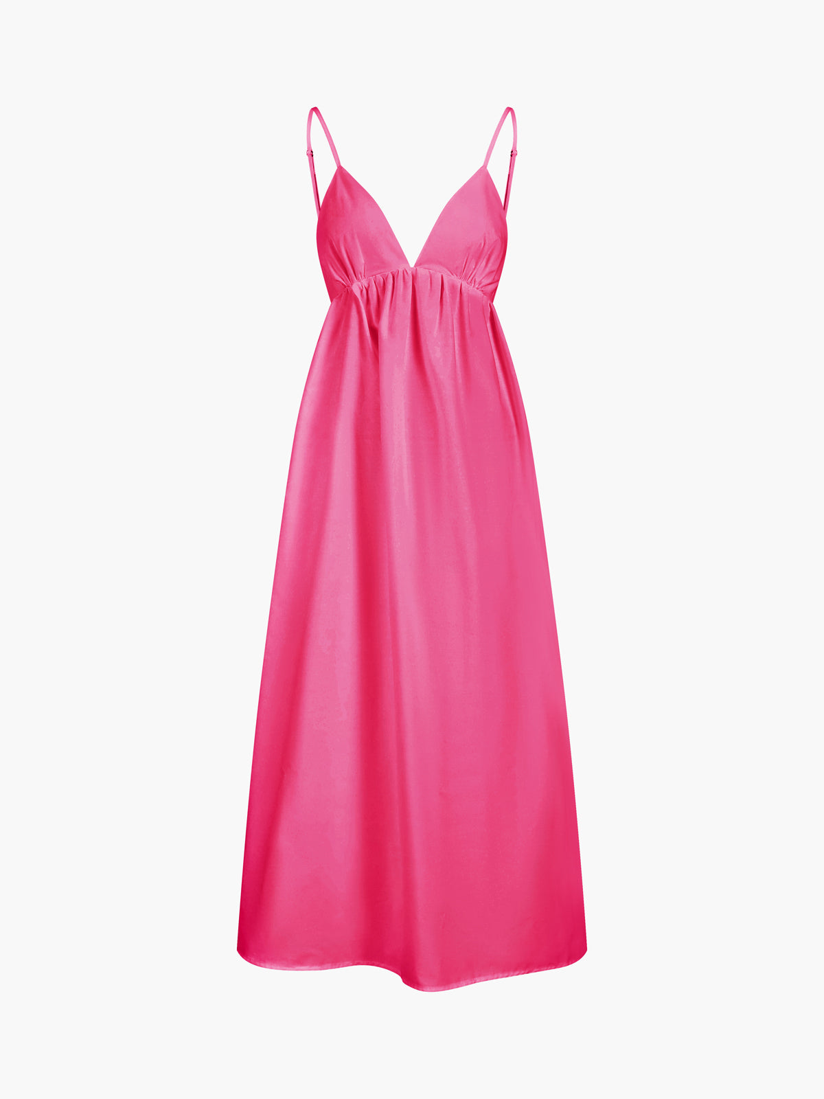 White cotton open-back maxi dress V-neck slender straps coastal cowgirl vacation style