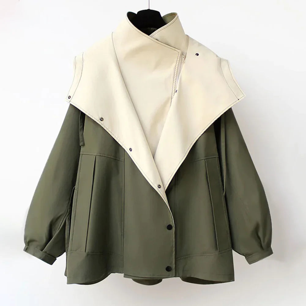 Men's water-repellent beige trench coat tailored silhouette with classic double-breasted style