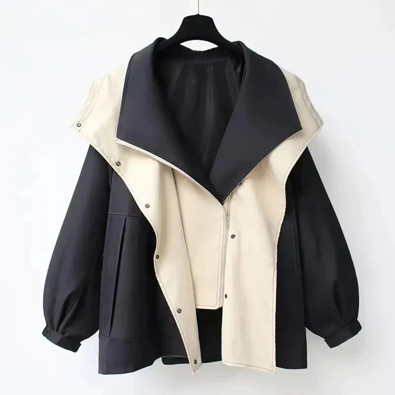 Men's water-repellent beige trench coat with tailored silhouette and classic double-breasted style