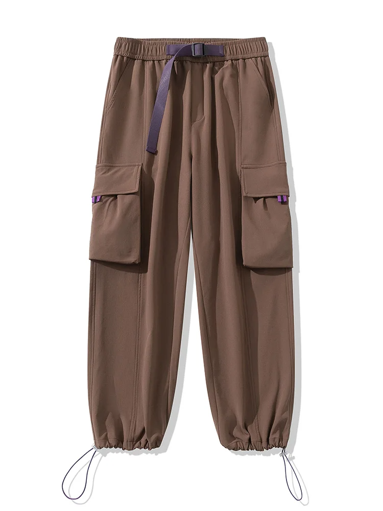 Unisex wide-leg cargo pants breathable stretch fabric relaxed streetwear silhouette multi-pocket
