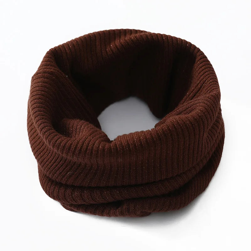 Women's ribbed wool neck warmer close fit design soft cozy elegant cold weather accessory