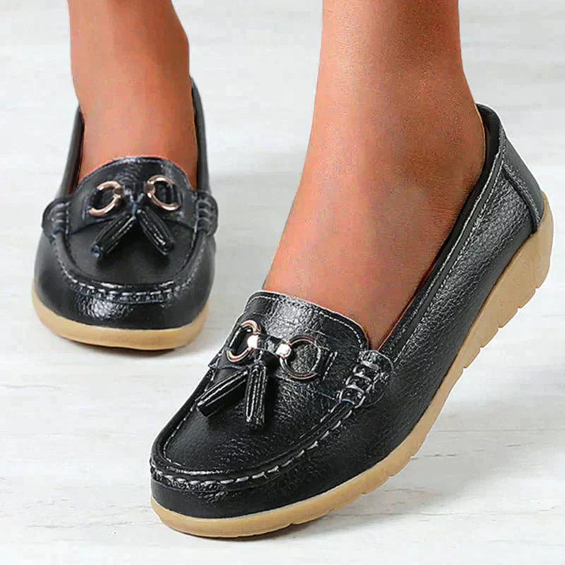 Beatrix women's leather loafers elegant slip-on style with all-day comfort for active wear