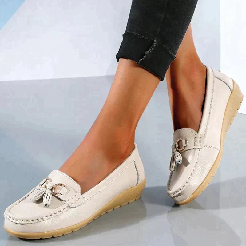 Beatrix women's leather loafers elegant slip-on style with all-day comfort for active wear