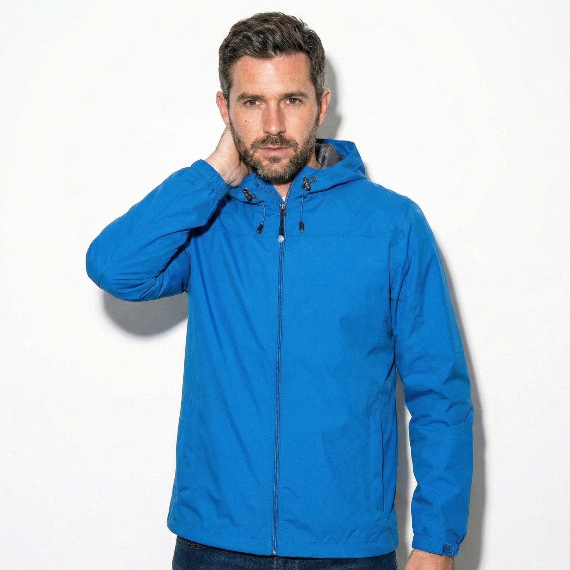 Craig men's lightweight windbreaker jacket water-resistant weatherproof coat sleek modern silhouette