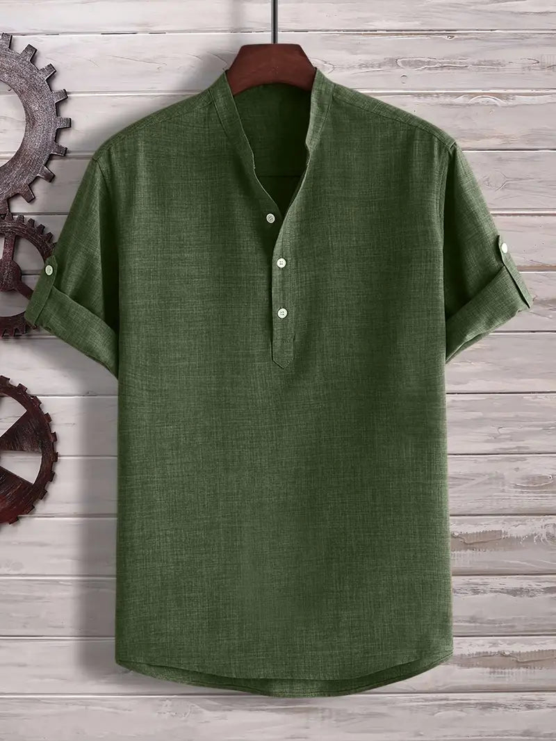 Men's Kevin casual crew neck t-shirt relaxed fit breathable fabric short sleeve everyday tee