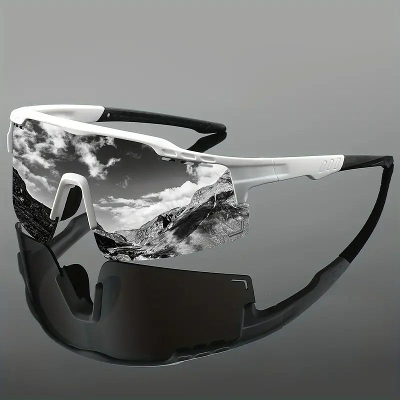 Cypher polarized semi-rimless performance sunglasses for athletes with UV protection and slip-resistant fit