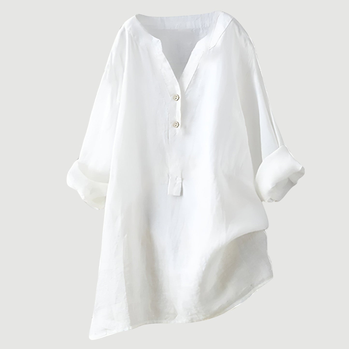 Women's loose casual button shirt long sleeve soft draping relaxed fit everyday style