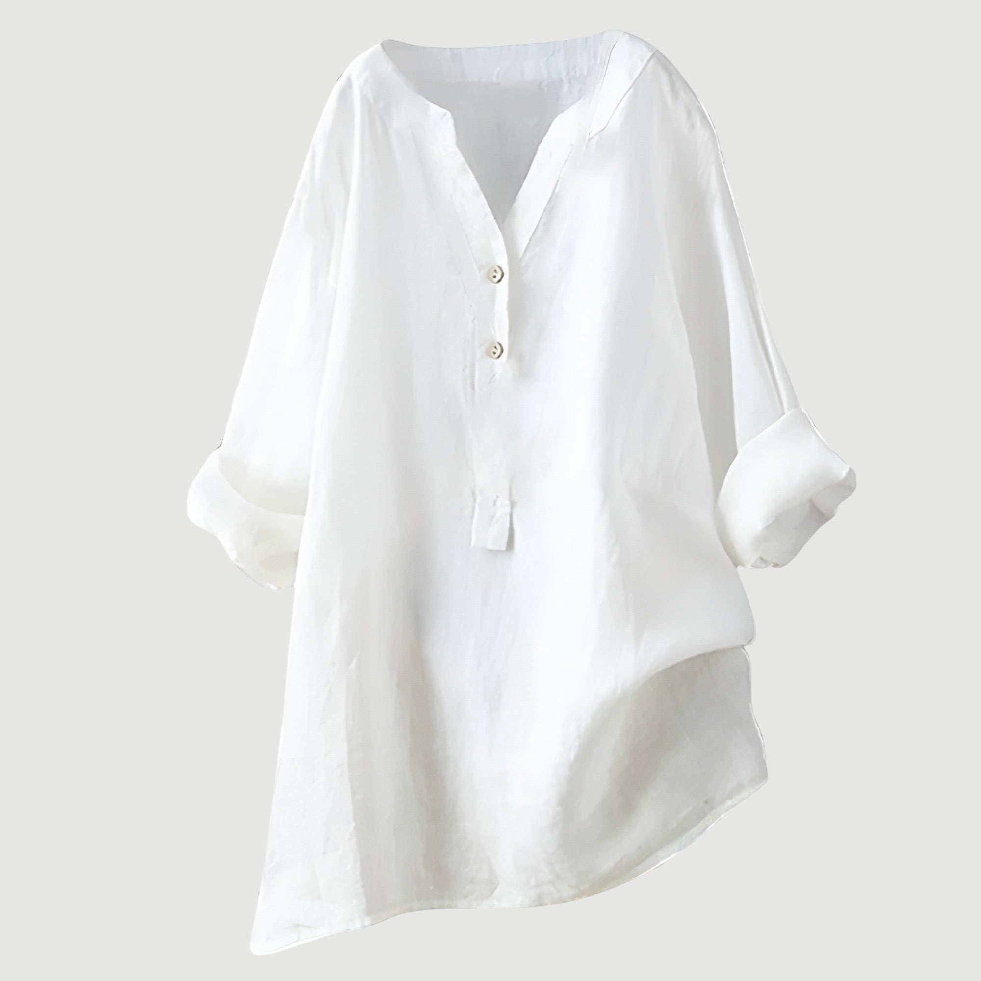 Women's loose casual button shirt long sleeve soft draping relaxed fit everyday style