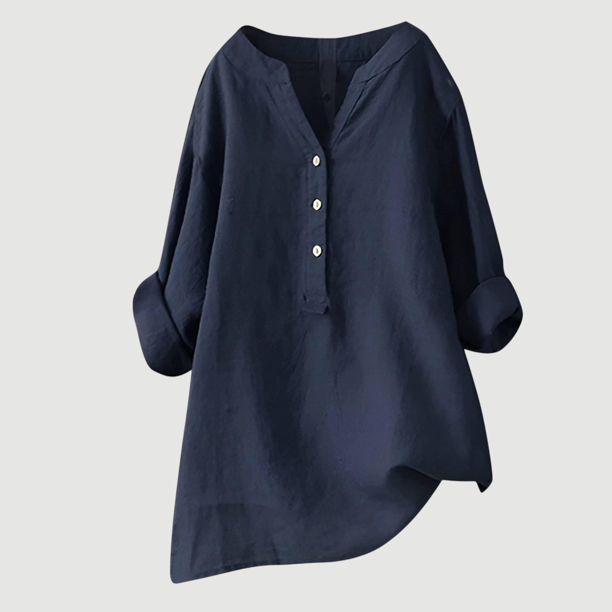 Women's loose casual button shirt long sleeve soft drape relaxed fit everyday style