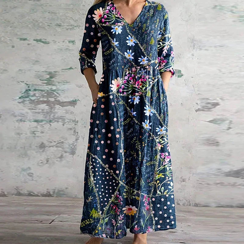 Kristen™ | Elegant Retro Maxi Dress